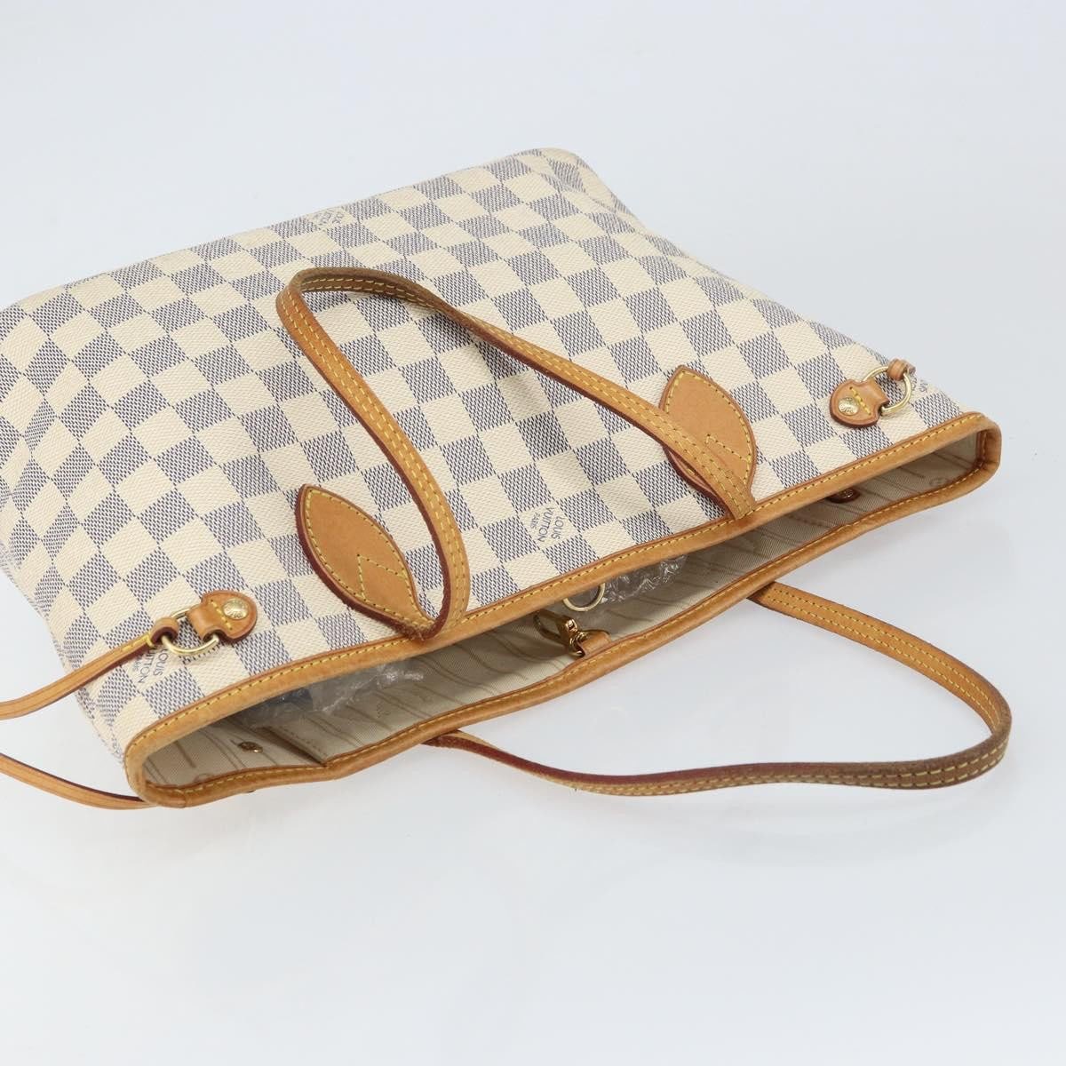 Louis Vuitton Louis Vuitton Neverfull Tote Damier azur PM Beige