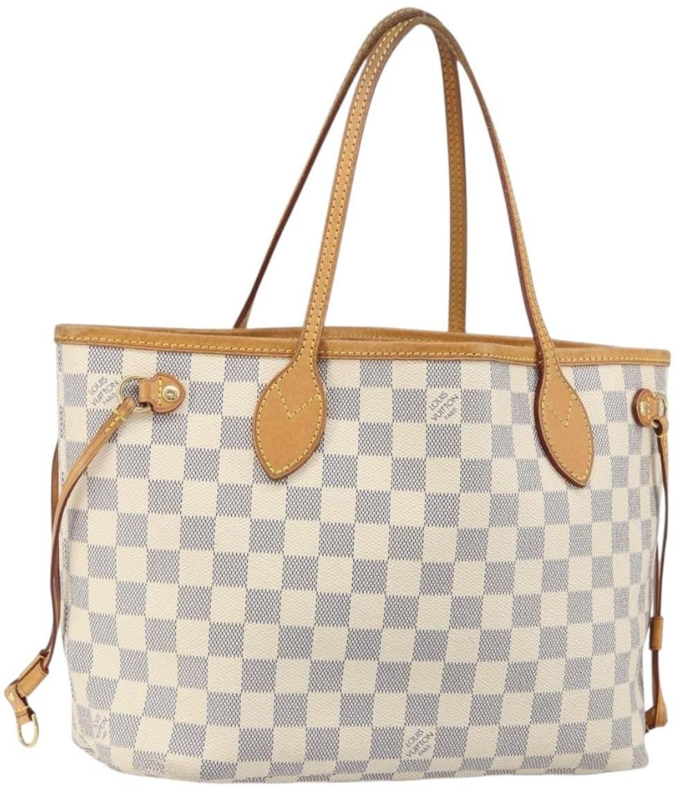 Louis Vuitton Louis Vuitton Neverfull Tote Damier azur PM Beige