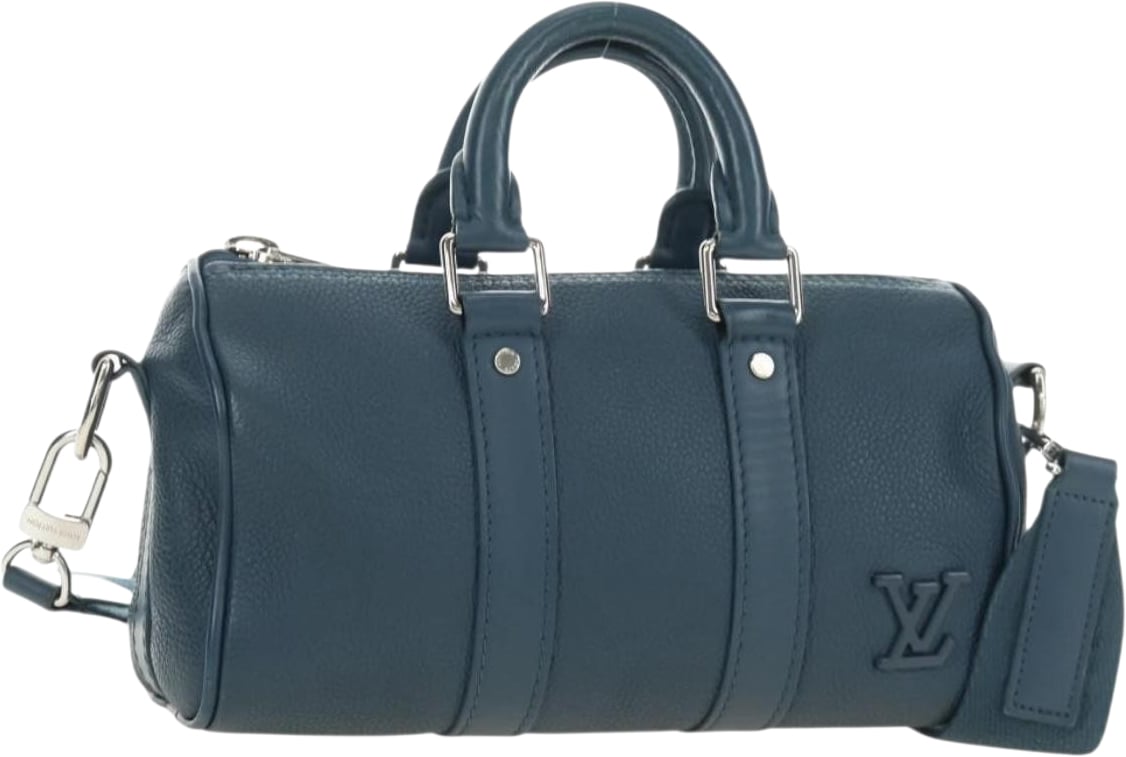 Louis Vuitton Keepall Bandouliere Limited Edition Aerogram Leather XS Blauw