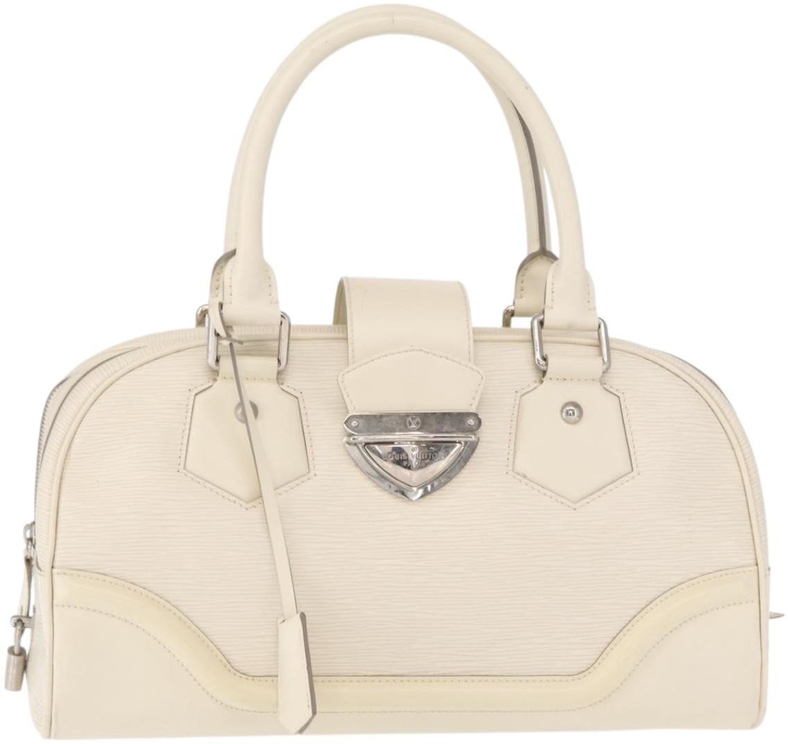 Louis Vuitton Louis Vuitton Montaigne Bowling Bag Epi Leather GM Wit