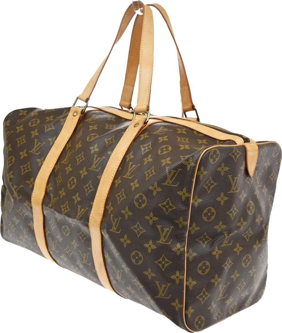 Louis Vuitton Sac Souple Handbag Monogram Canvas 45 Bruin