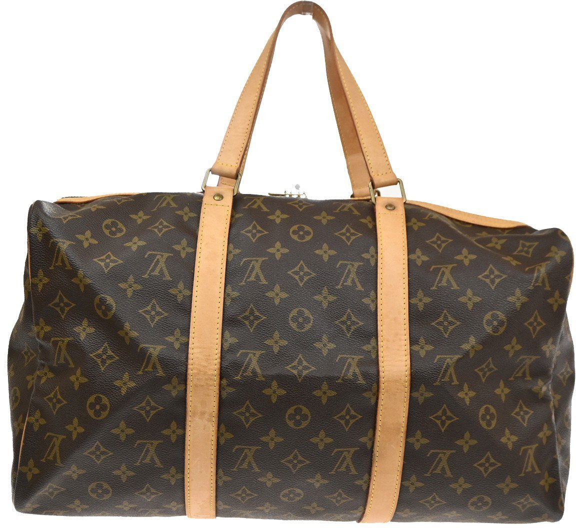 Louis Vuitton Sac Souple Handbag Monogram Canvas 45 Bruin