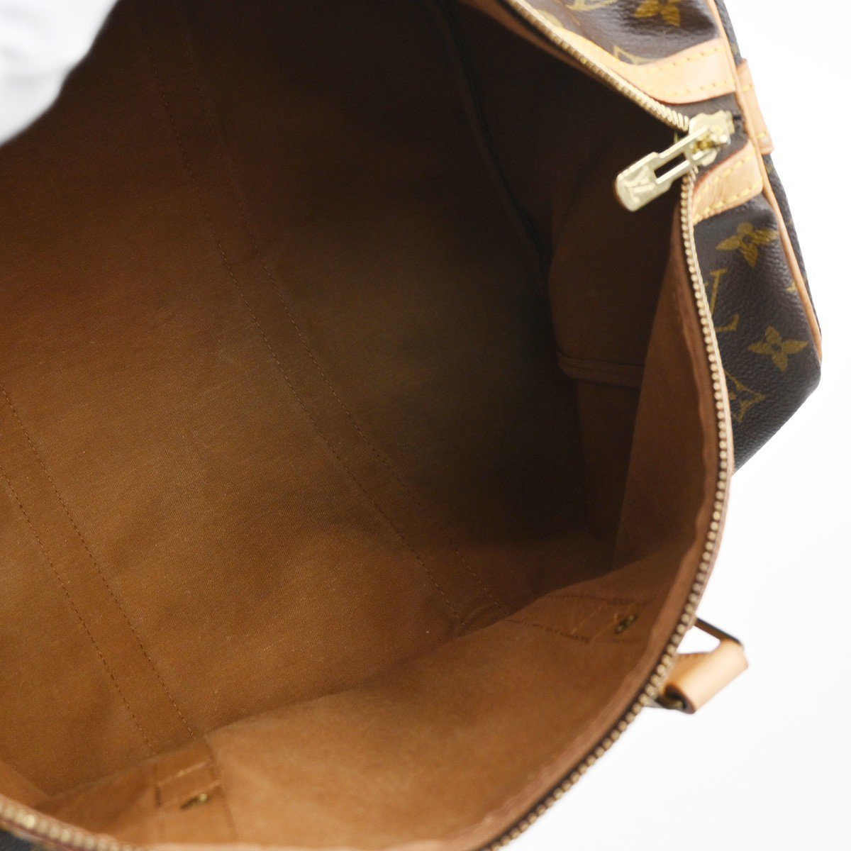 Louis Vuitton Sac Souple Handbag Monogram Canvas 45 Bruin