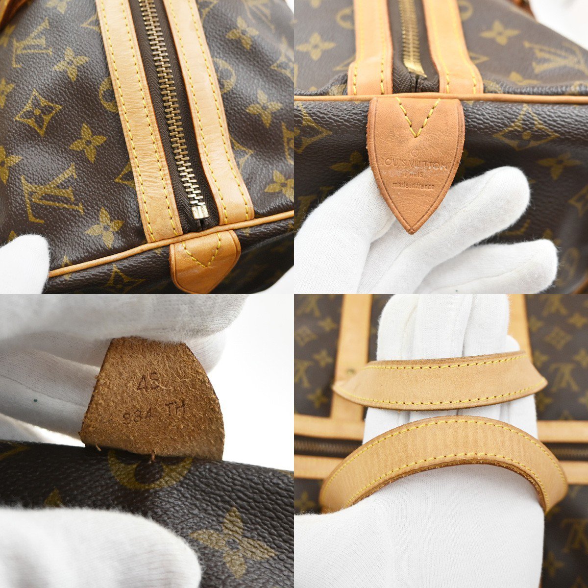 Louis Vuitton Sac Souple Handbag Monogram Canvas 45 Bruin