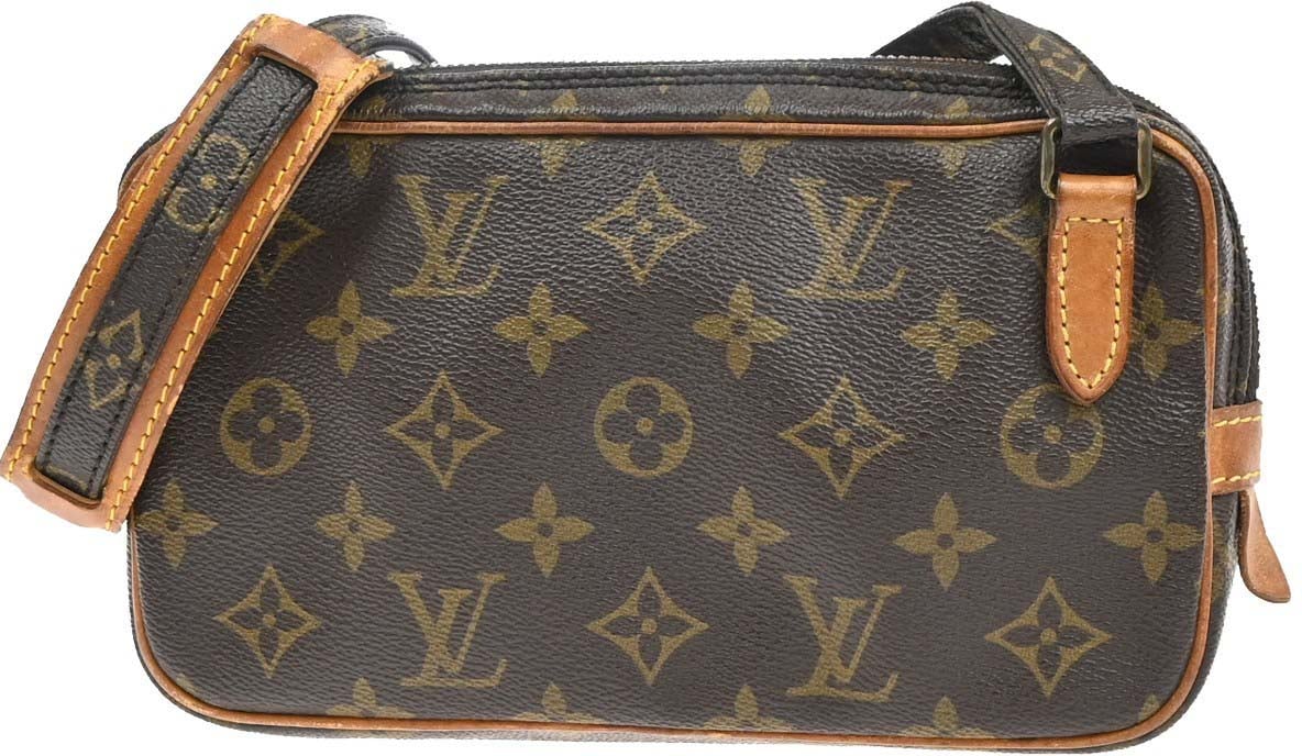 Louis Vuitton Pochette Marly Bandouliere Monogram Canvas medium Bruin