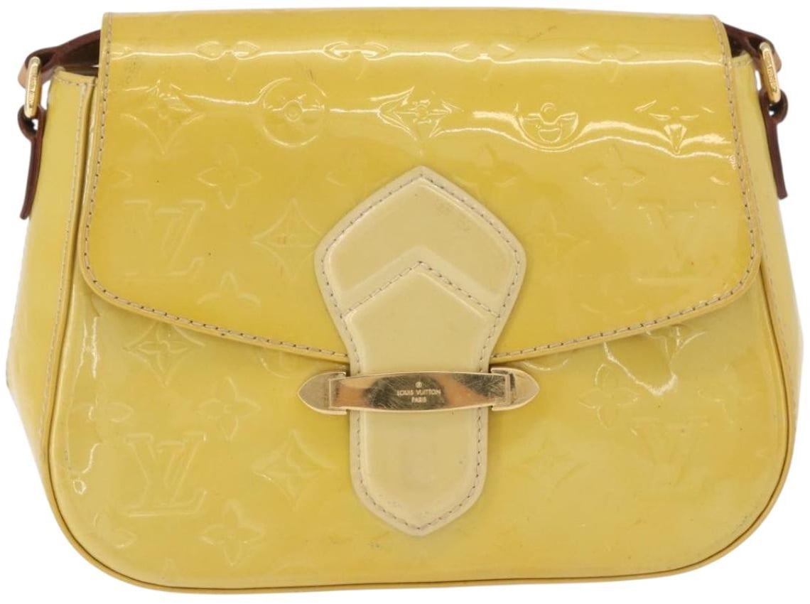 Louis Vuitton Bellflower Handbag Monogram Vernis GM Geel