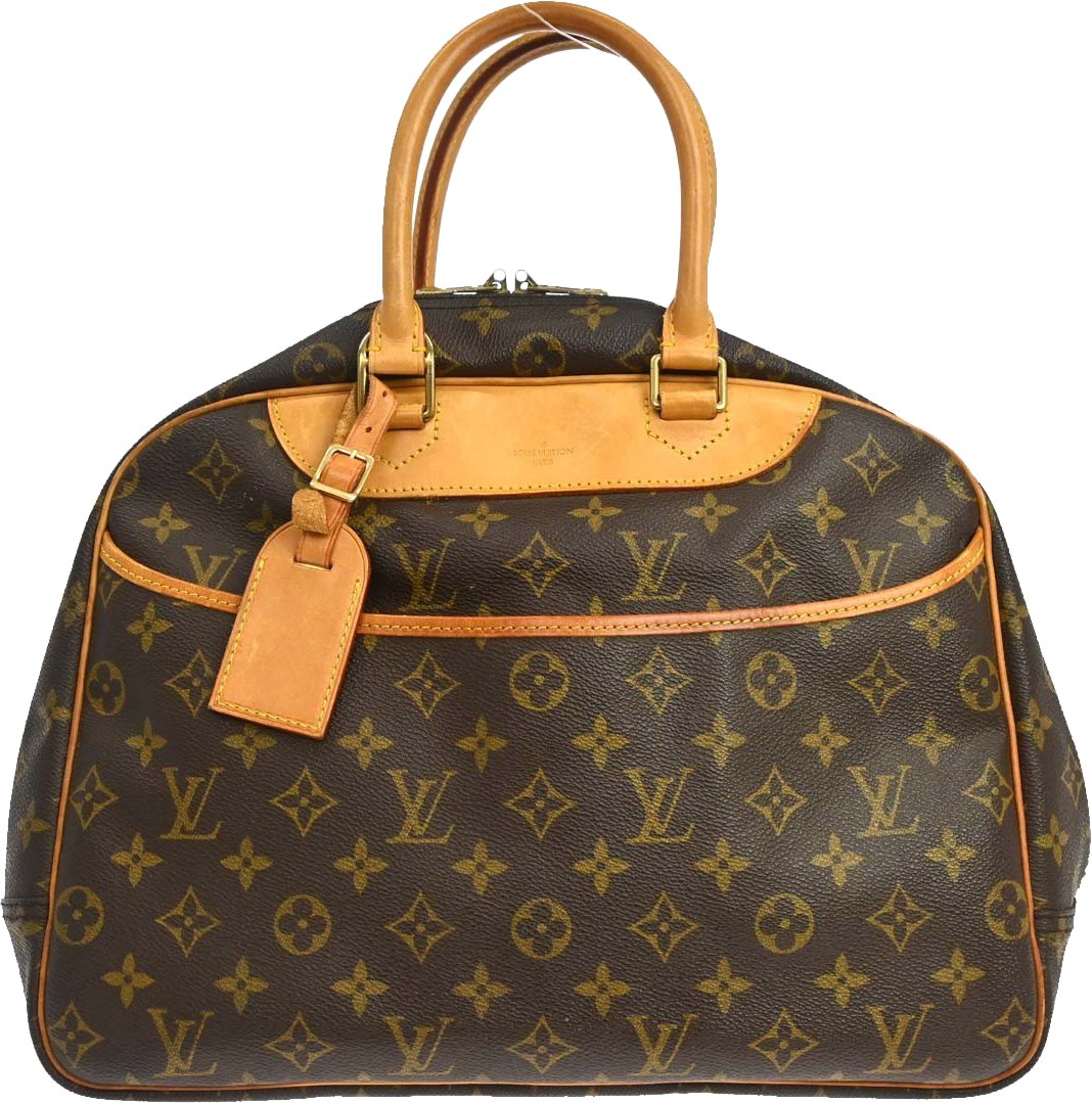 Louis Vuitton Bowling Vanity Printed Tuffetage with Leather Bruin