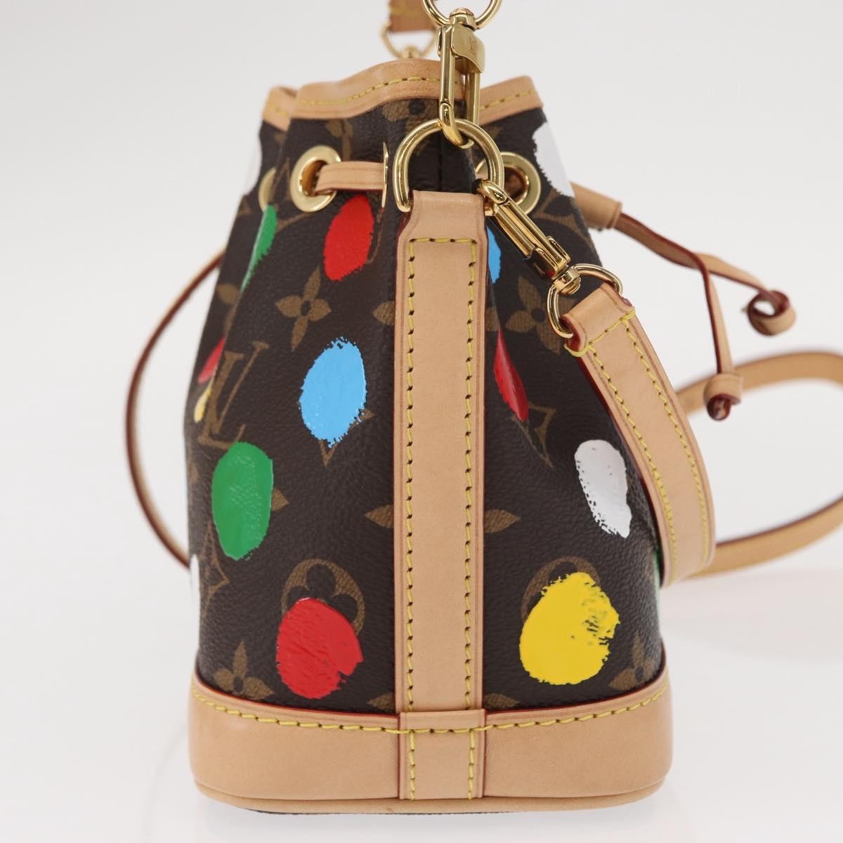 Louis Vuitton Louis Vuitton Noe Handbag Yayoi Kusama Painted Dots Monogram Canvas Nano Bruin