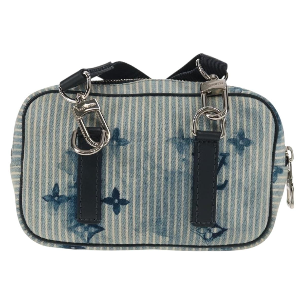 Louis Vuitton Outdoor Pouch Limited Edition Monogram Watercolor Stripes Denim Blauw