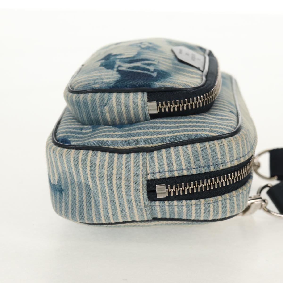 Louis Vuitton Outdoor Pouch Limited Edition Monogram Watercolor Stripes Denim Blauw