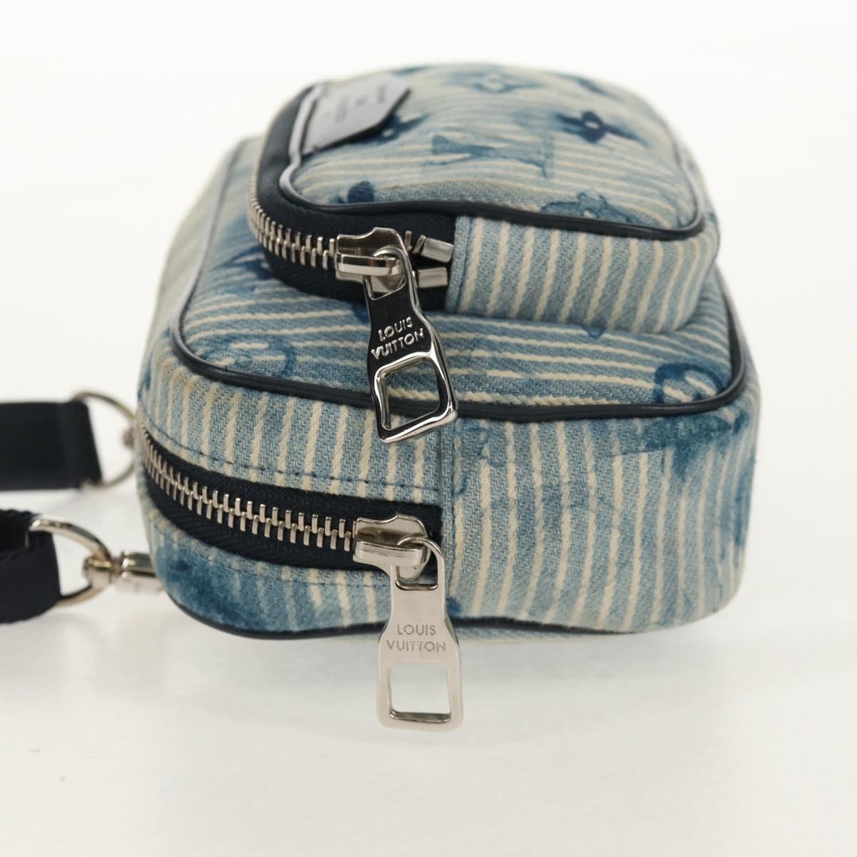 Louis Vuitton Outdoor Pouch Limited Edition Monogram Watercolor Stripes Denim Blauw