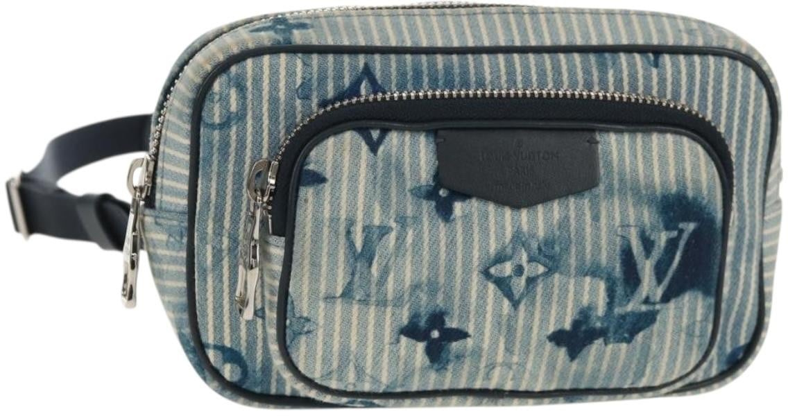 Louis Vuitton Outdoor Pouch Limited Edition Monogram Watercolor Stripes Denim Blauw