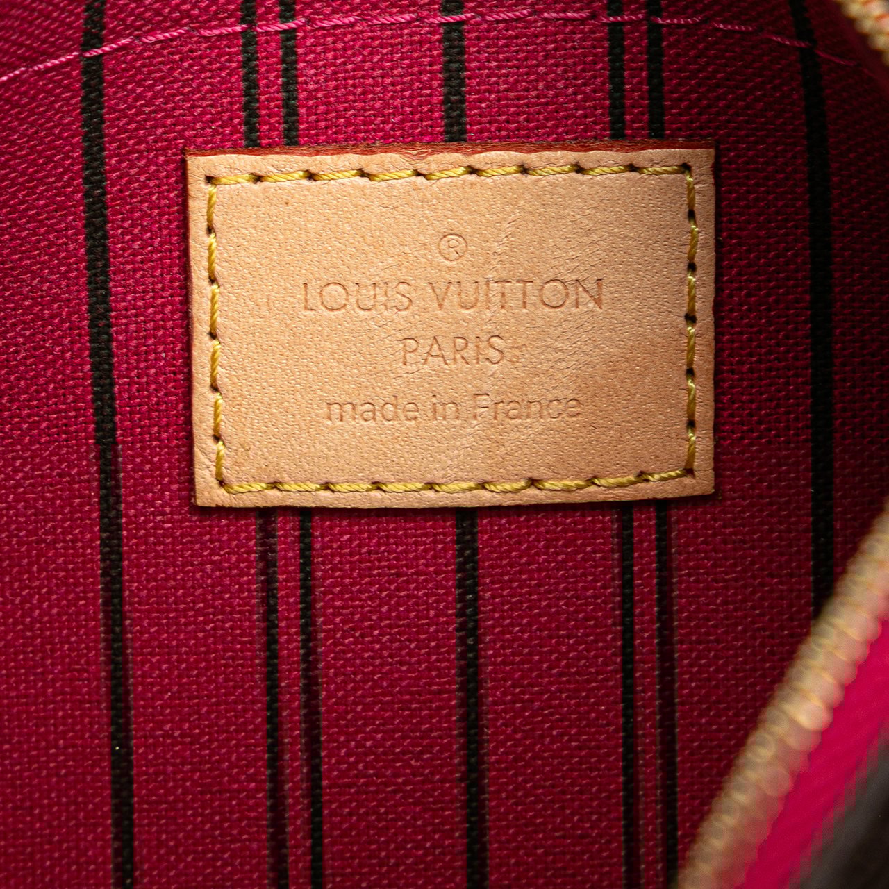 Louis Vuitton Monogram Neverfull Pouch Bruin