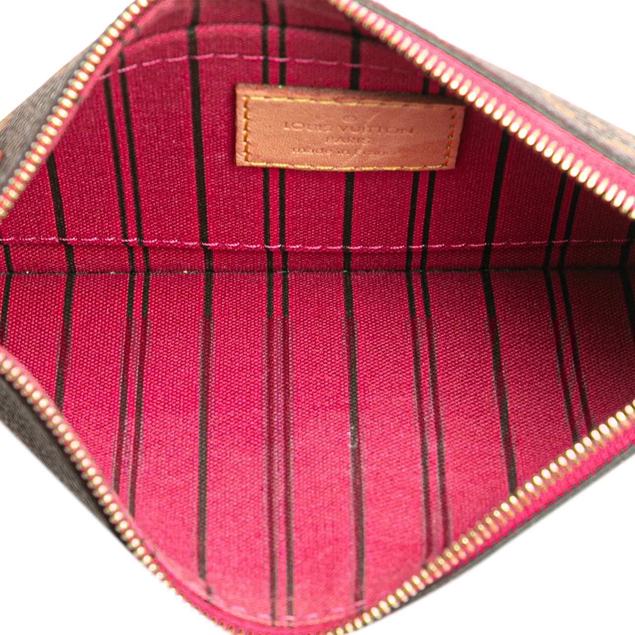 Louis Vuitton Monogram Neverfull Pouch Bruin