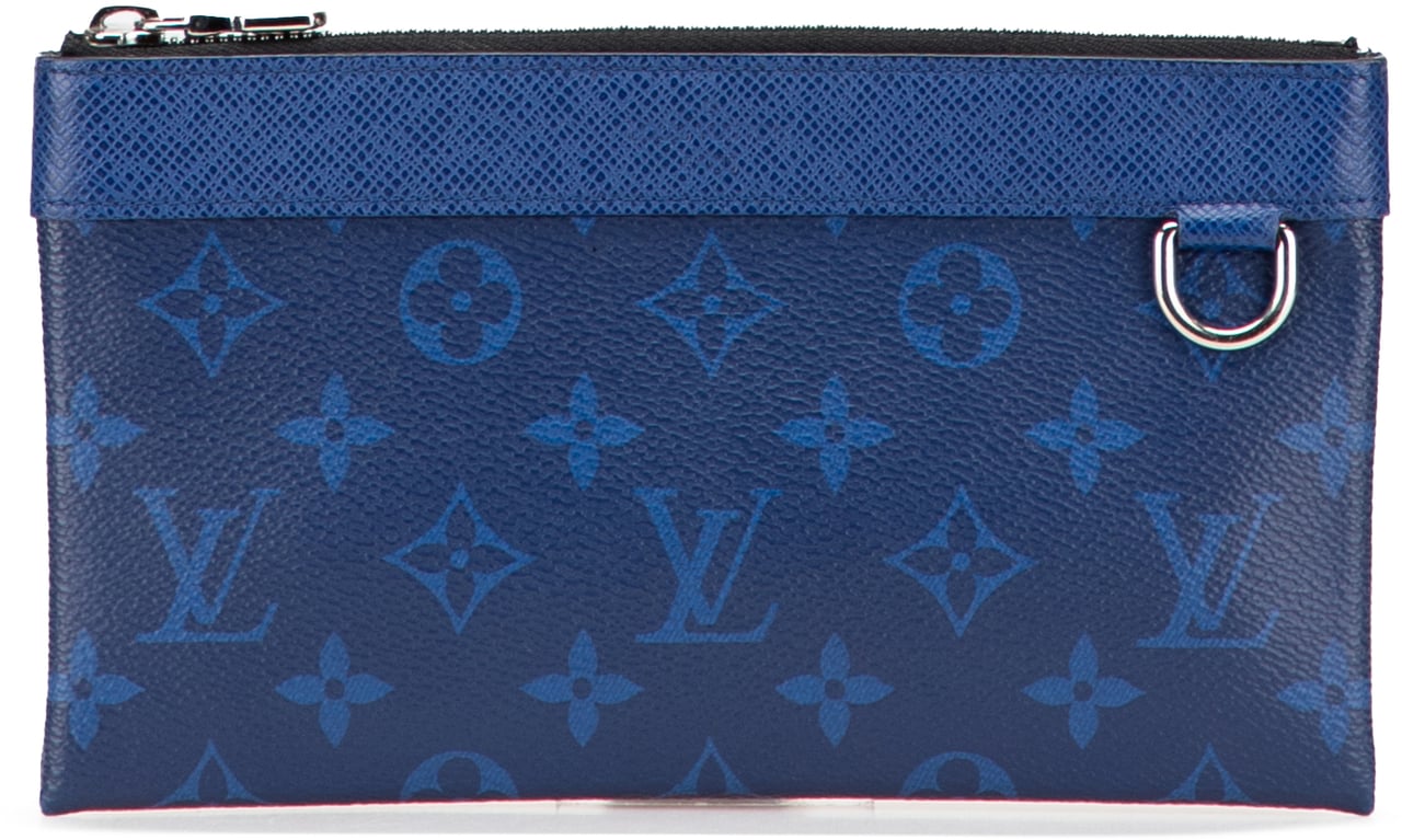 Louis Vuitton Monogram Taigarama Pochette Discovery PM Blauw