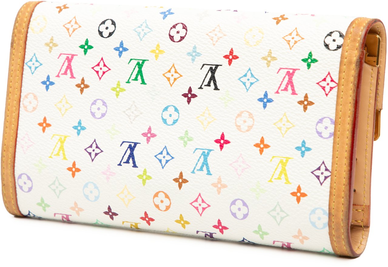 Louis Vuitton Monogram Multicolore Porte Tresor International Wallet Wit