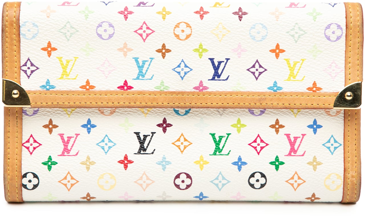 Louis Vuitton Monogram Multicolore Porte Tresor International Wallet Wit