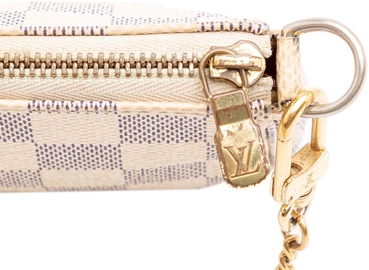 Louis Vuitton Damier Azur Mini Pochette Accessoires Wit