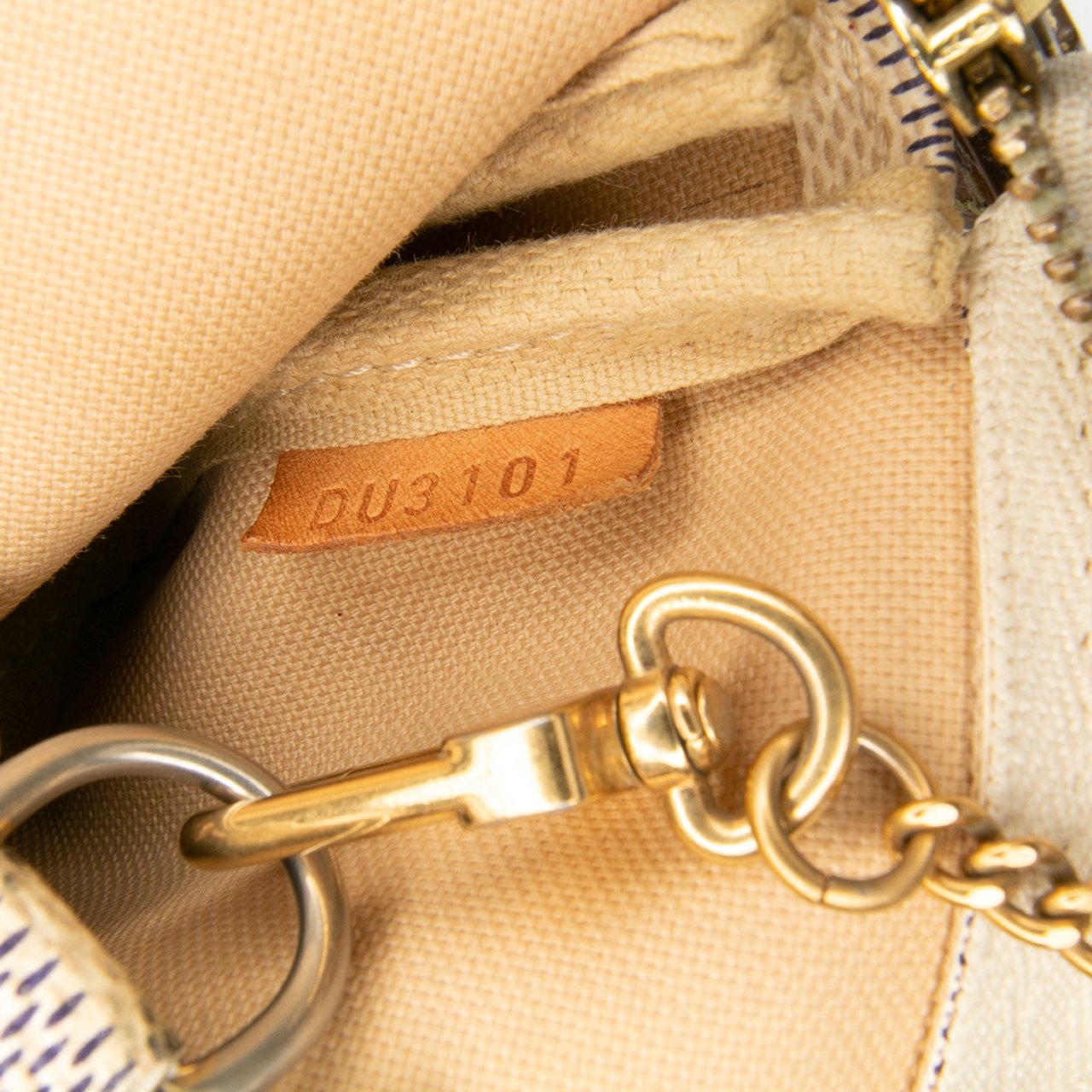 Louis Vuitton Damier Azur Mini Pochette Accessoires Wit