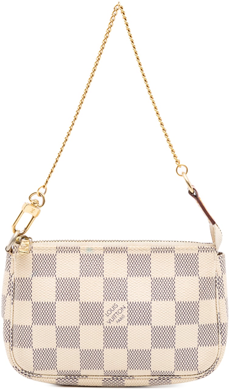 Louis Vuitton Damier Azur Mini Pochette Accessoires Wit
