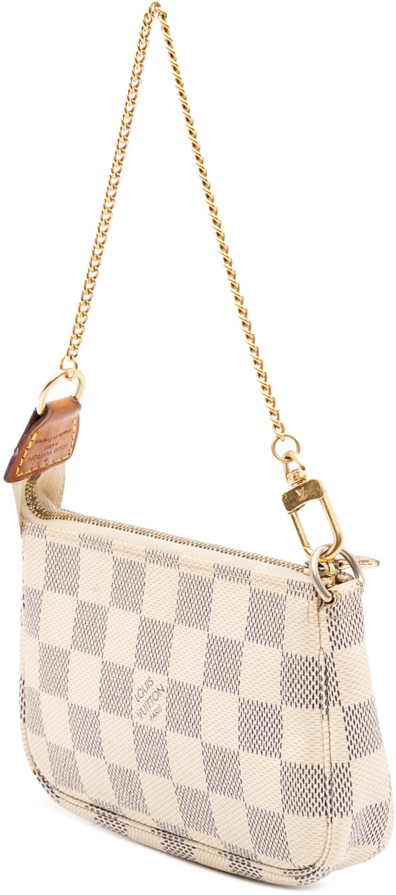 Louis Vuitton Damier Azur Mini Pochette Accessoires Wit