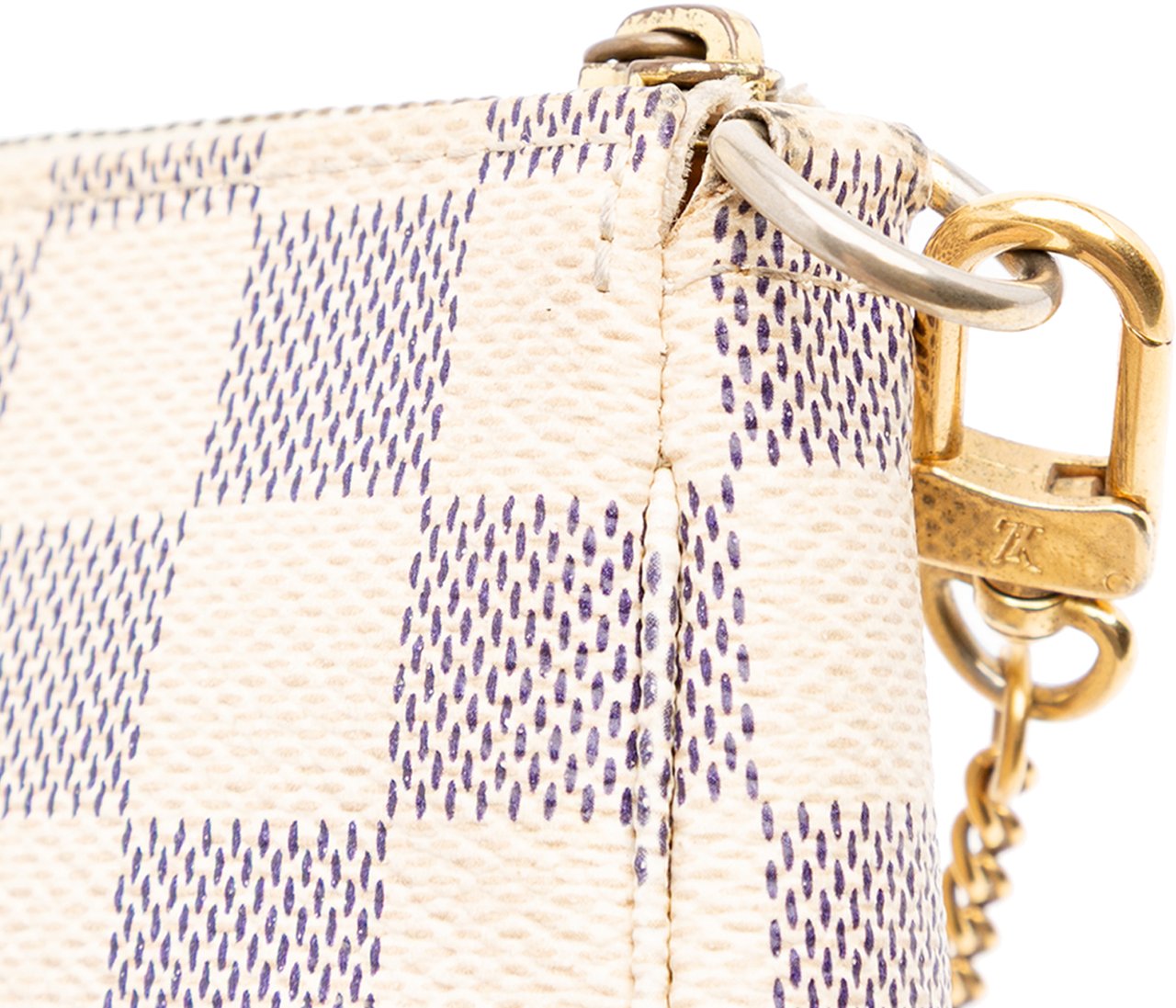 Louis Vuitton Damier Azur Mini Pochette Accessoires Wit