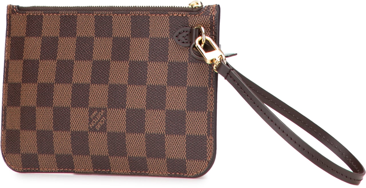 Louis Vuitton Damier Ebene Neverfull PM Pouch Bruin