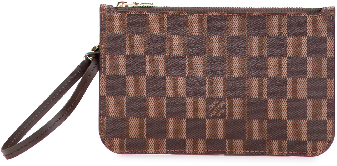 Louis Vuitton Damier Ebene Neverfull PM Pouch Bruin
