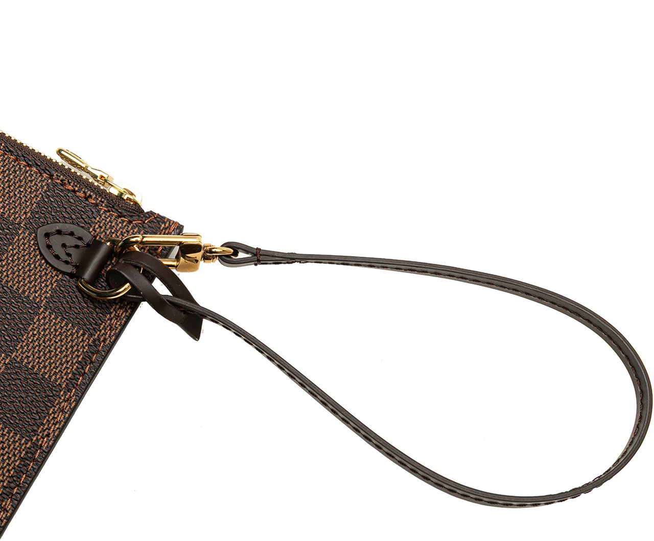 Louis Vuitton Damier Ebene Neverfull PM Pouch Bruin