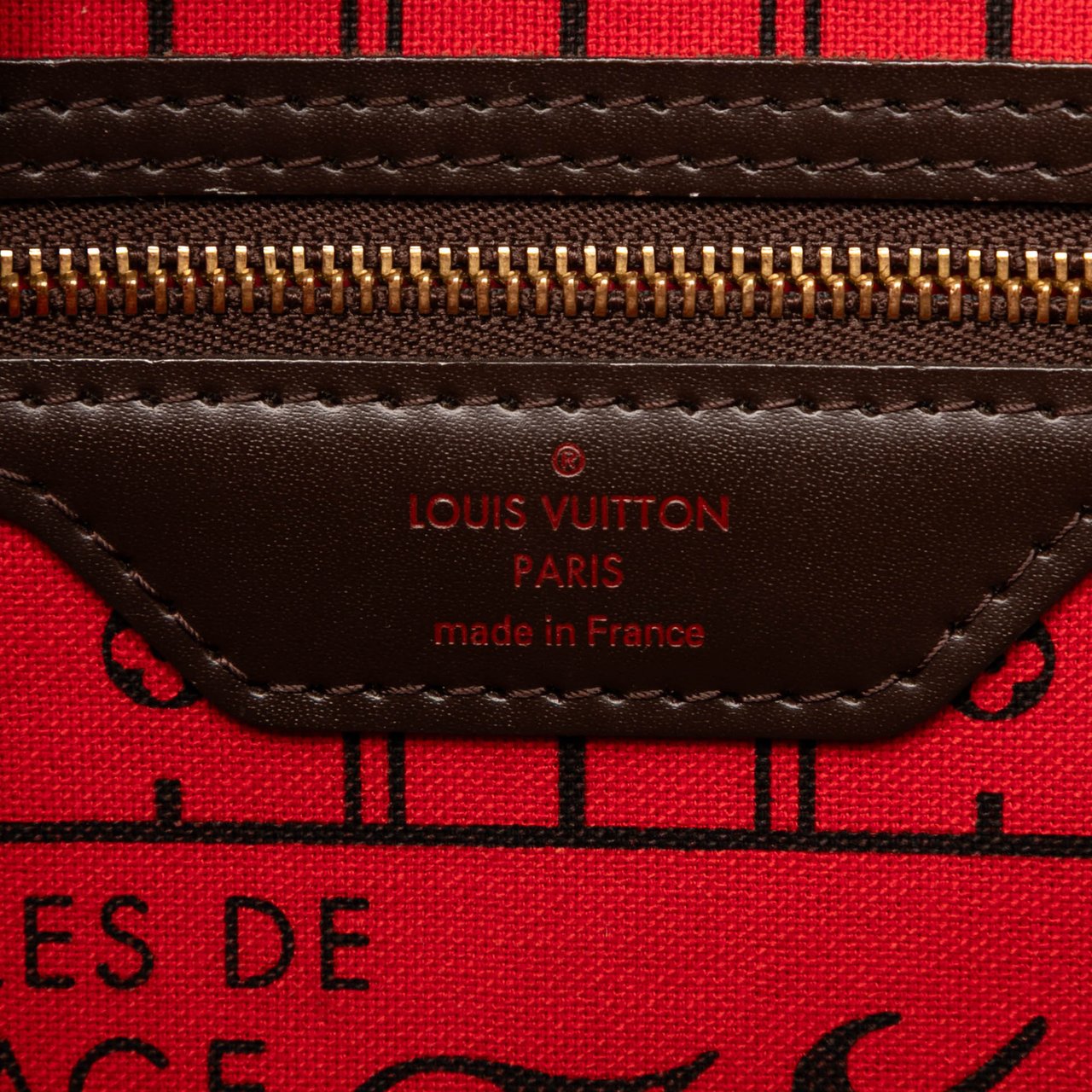 Louis Vuitton Damier Ebene Neverfull PM Bruin