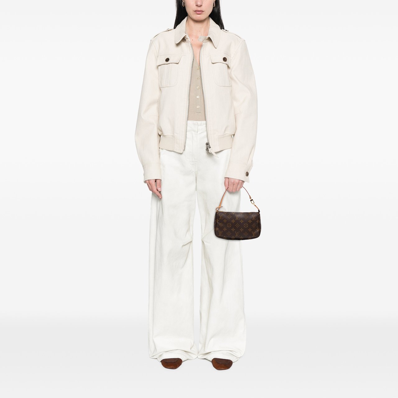 Louis Vuitton Monogram Pochette Accessoires Bruin