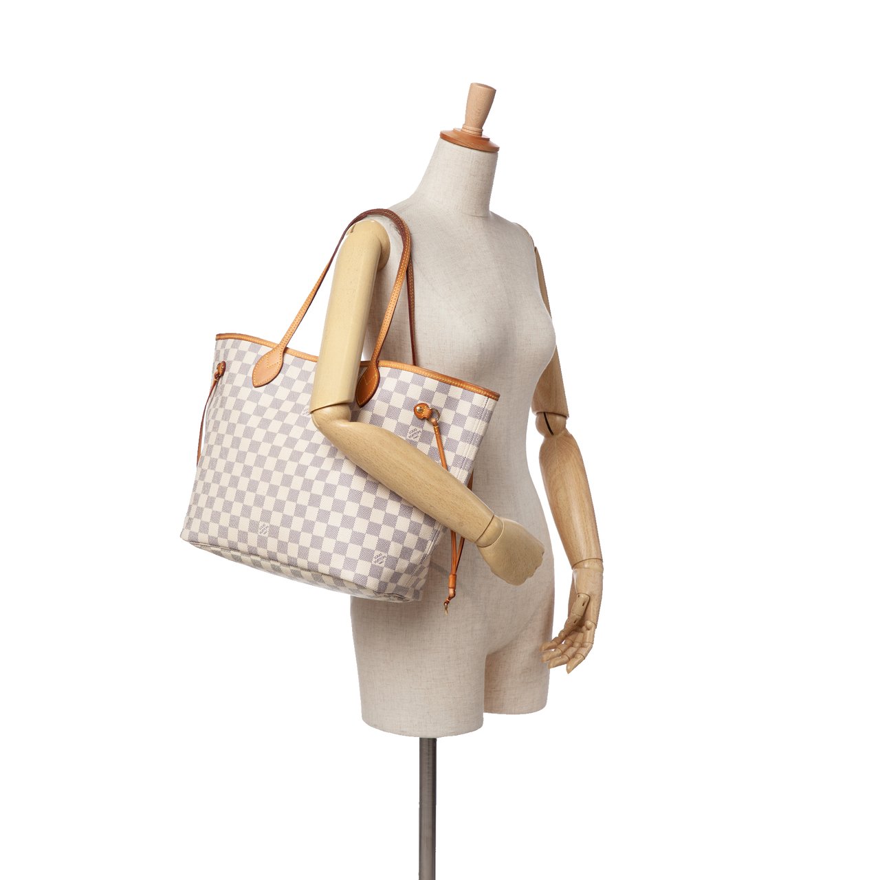 Louis Vuitton Damier Azur Neverfull MM Wit