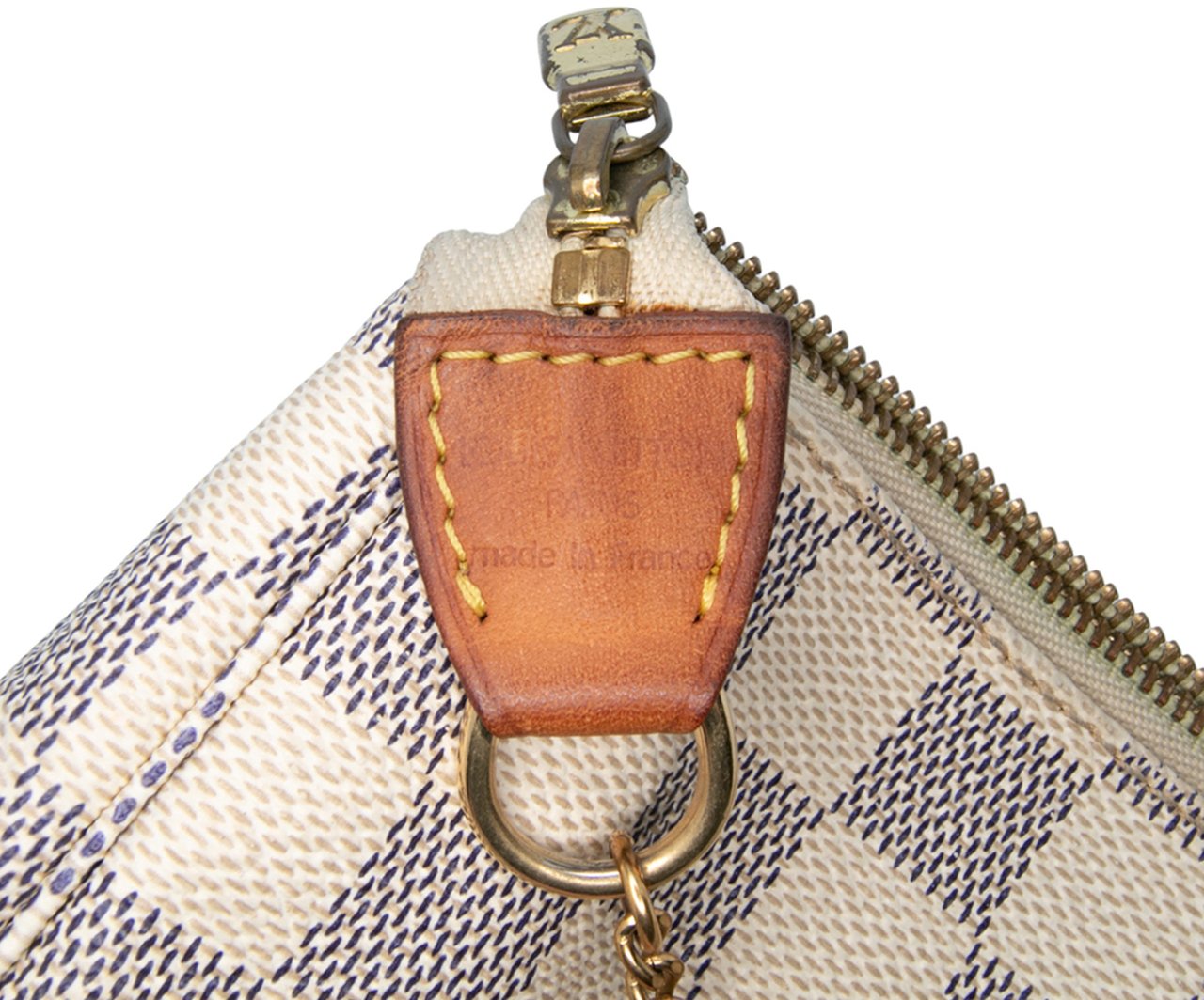 Louis Vuitton Damier Azur Mini Pochette Accessoires Wit