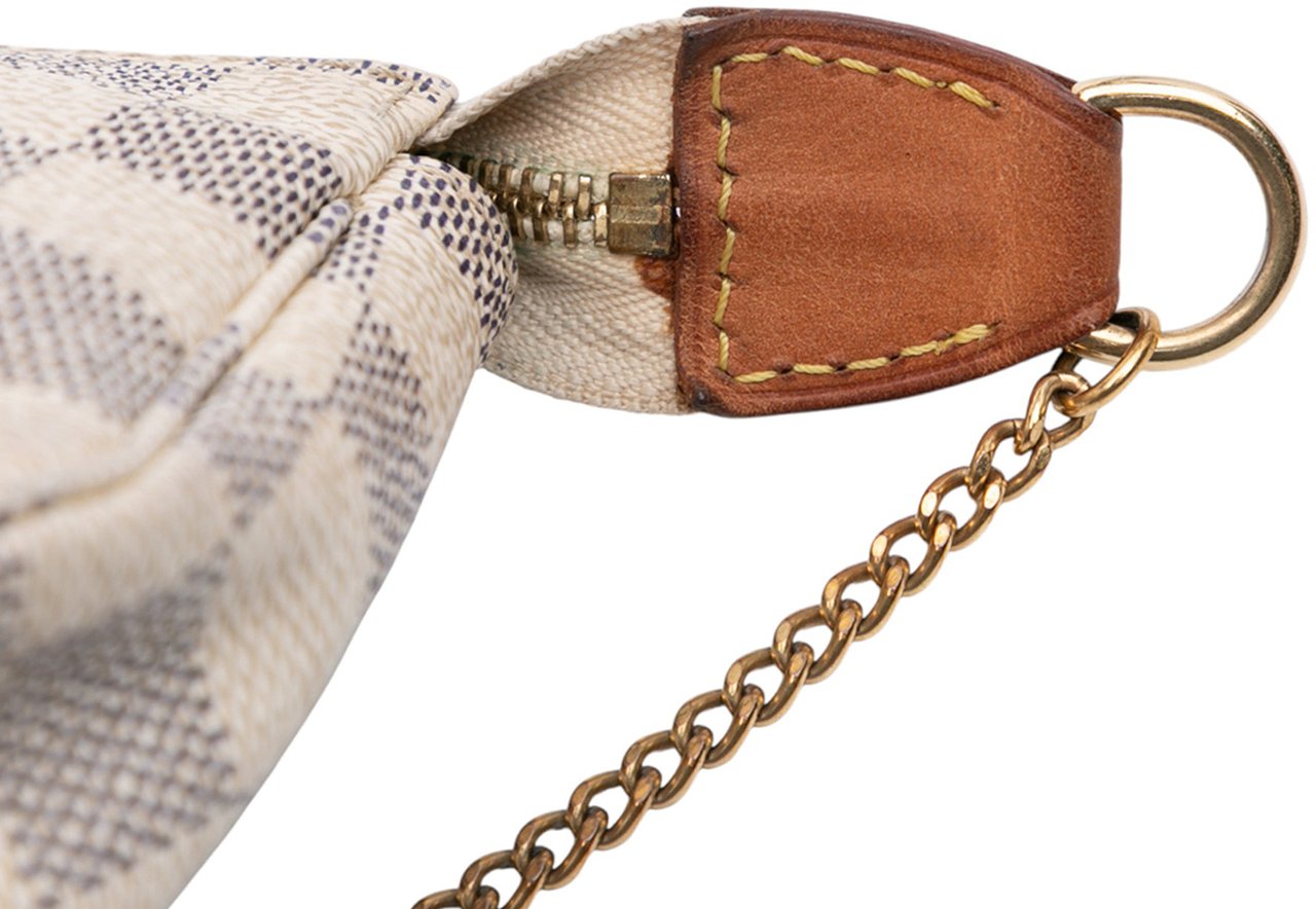 Louis Vuitton Damier Azur Mini Pochette Accessoires Wit