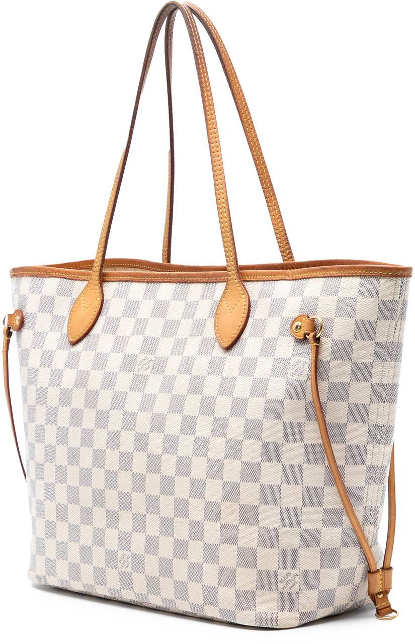 Louis Vuitton Damier Azur Neverfull MM Wit