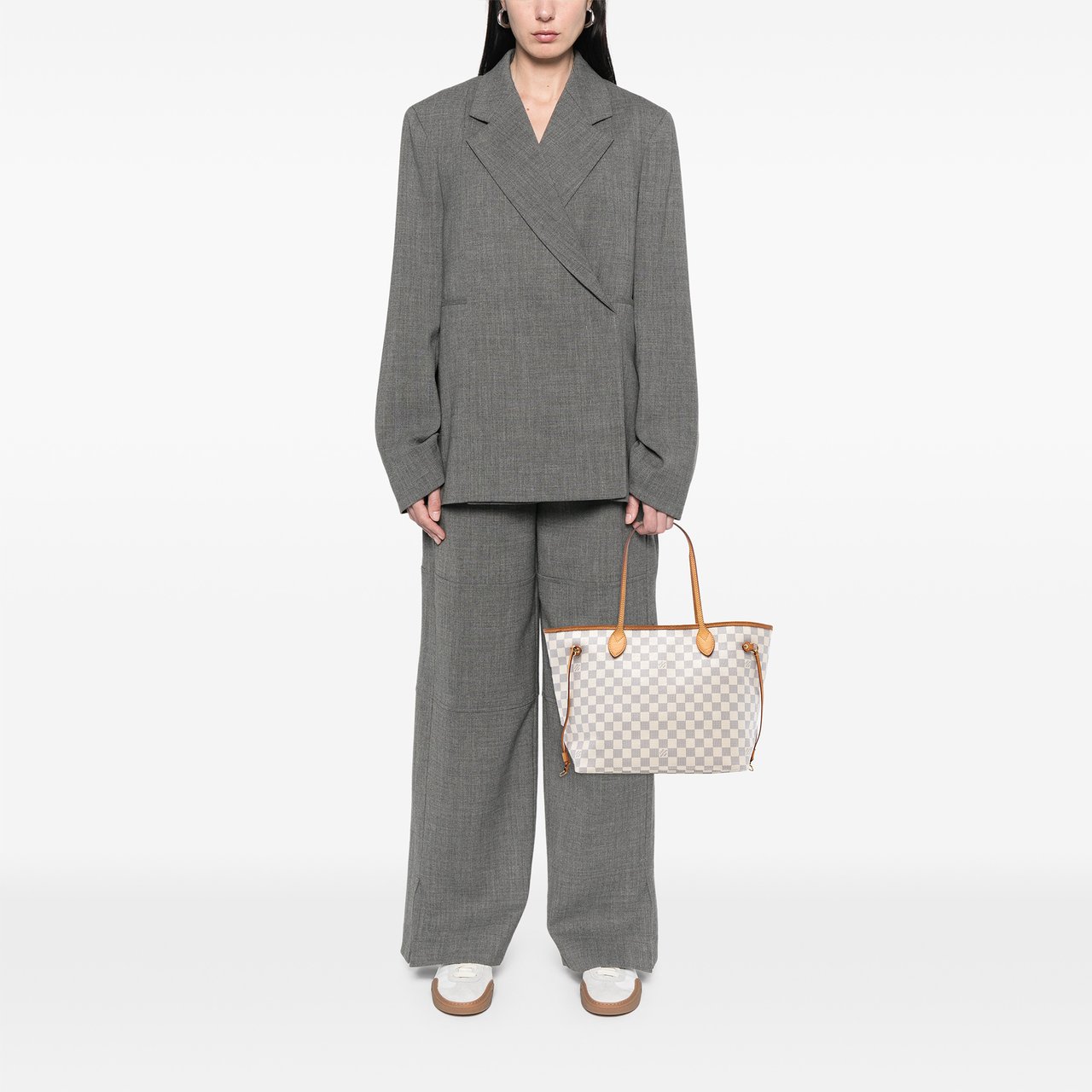 Louis Vuitton Damier Azur Neverfull MM Wit