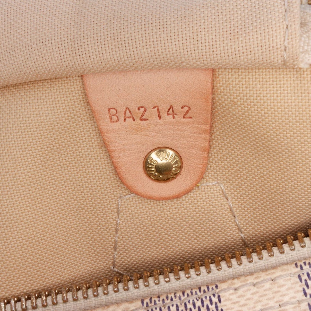 Louis Vuitton Damier Azur Speedy 30 Wit