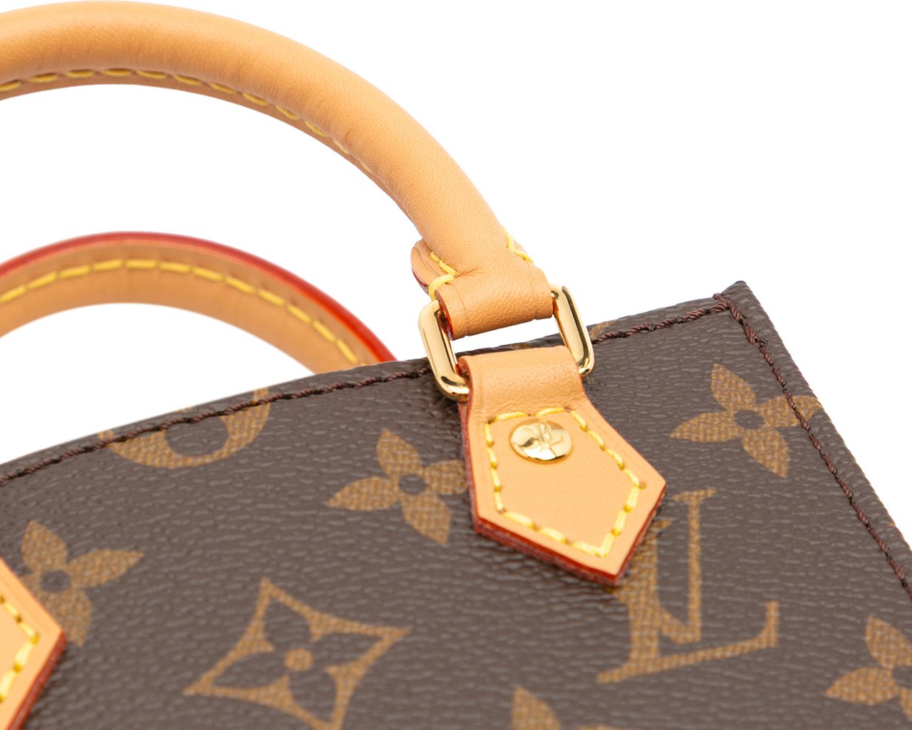 Louis Vuitton Monogram Petit Sac Plat Bruin