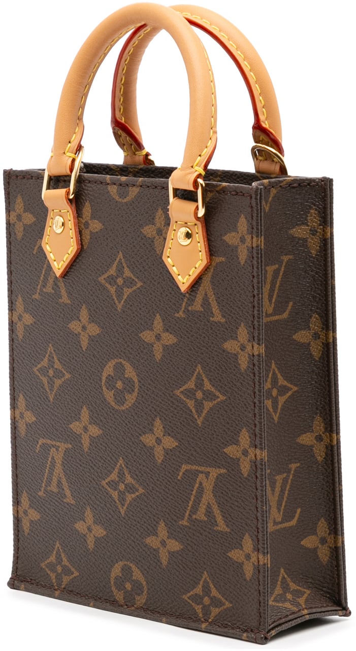 Louis Vuitton Monogram Petit Sac Plat Bruin
