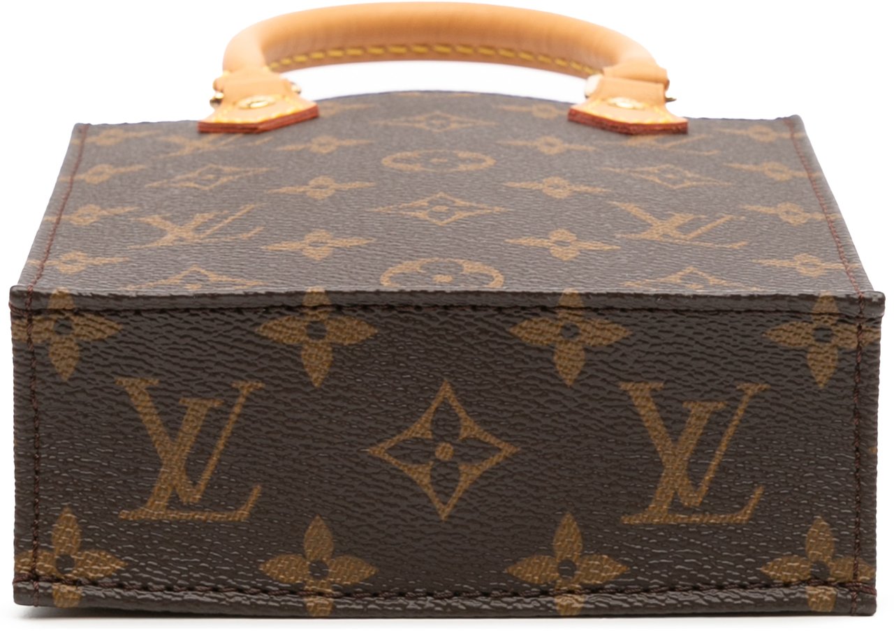 Louis Vuitton Monogram Petit Sac Plat Bruin