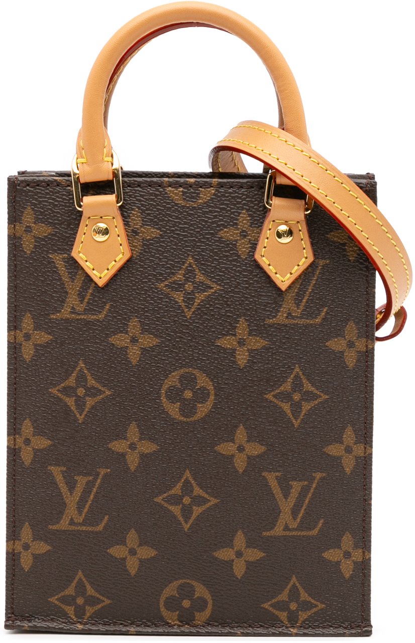 Louis Vuitton Monogram Petit Sac Plat Bruin