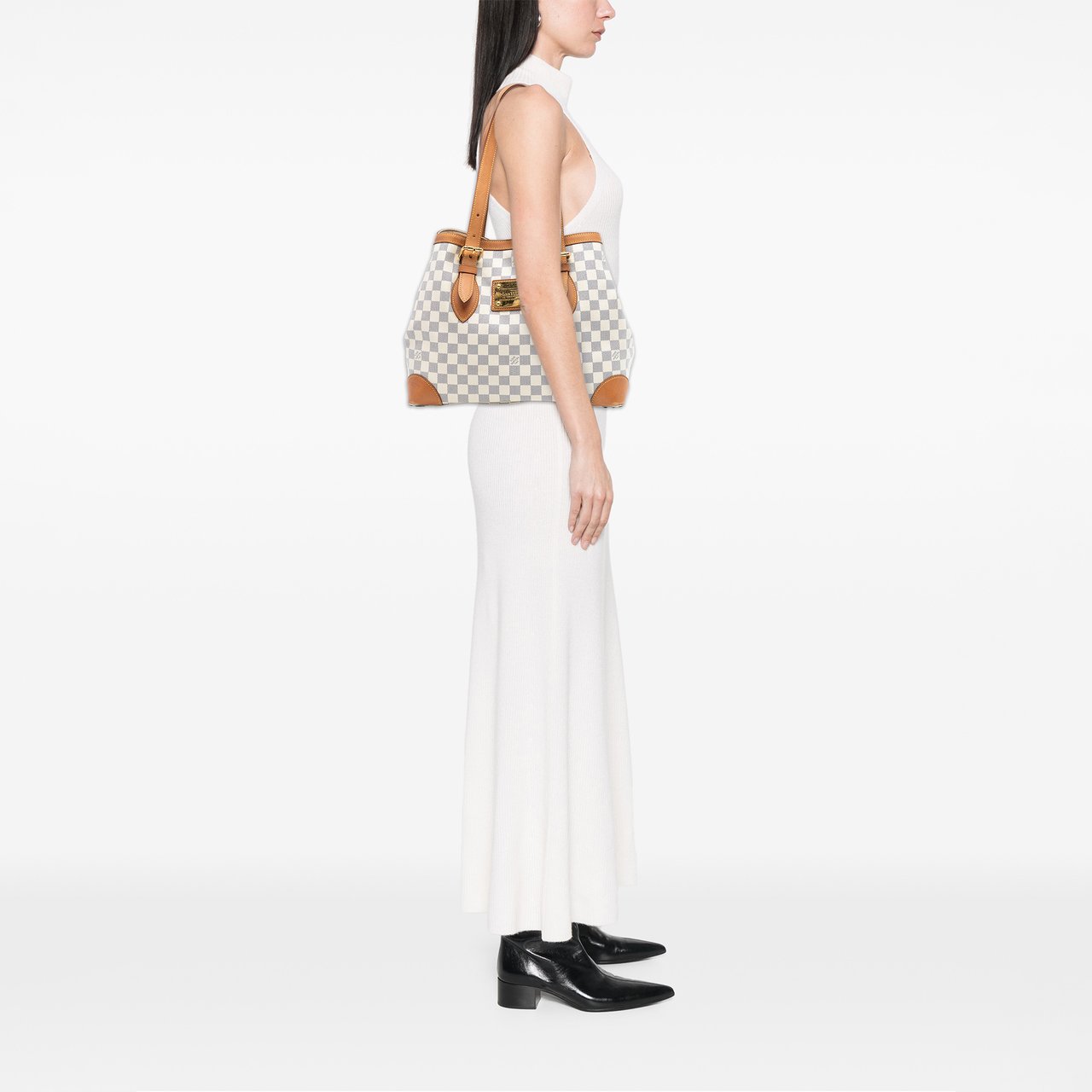 Louis Vuitton Damier Azur Hampstead MM Wit