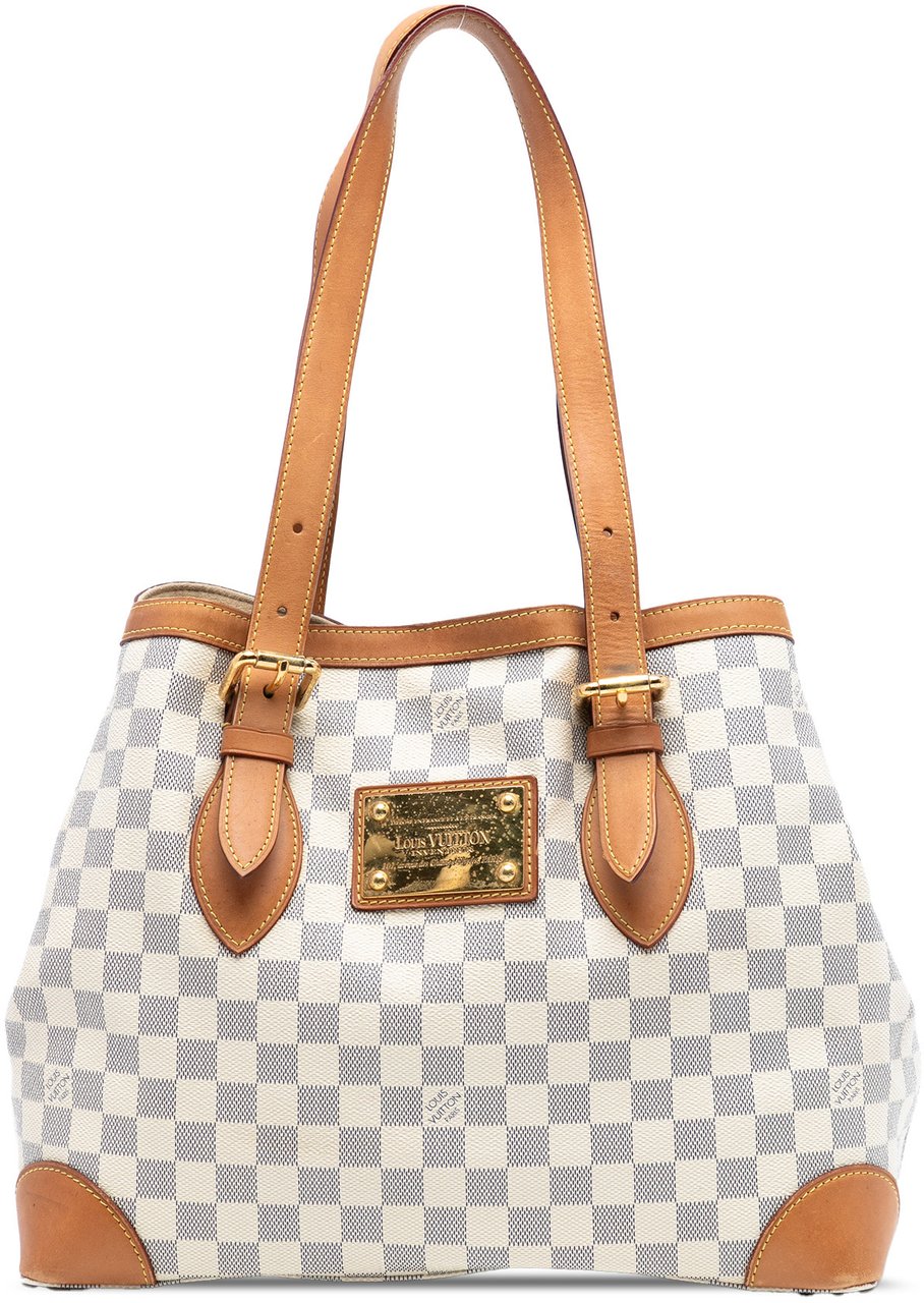 Louis Vuitton Damier Azur Hampstead MM Wit