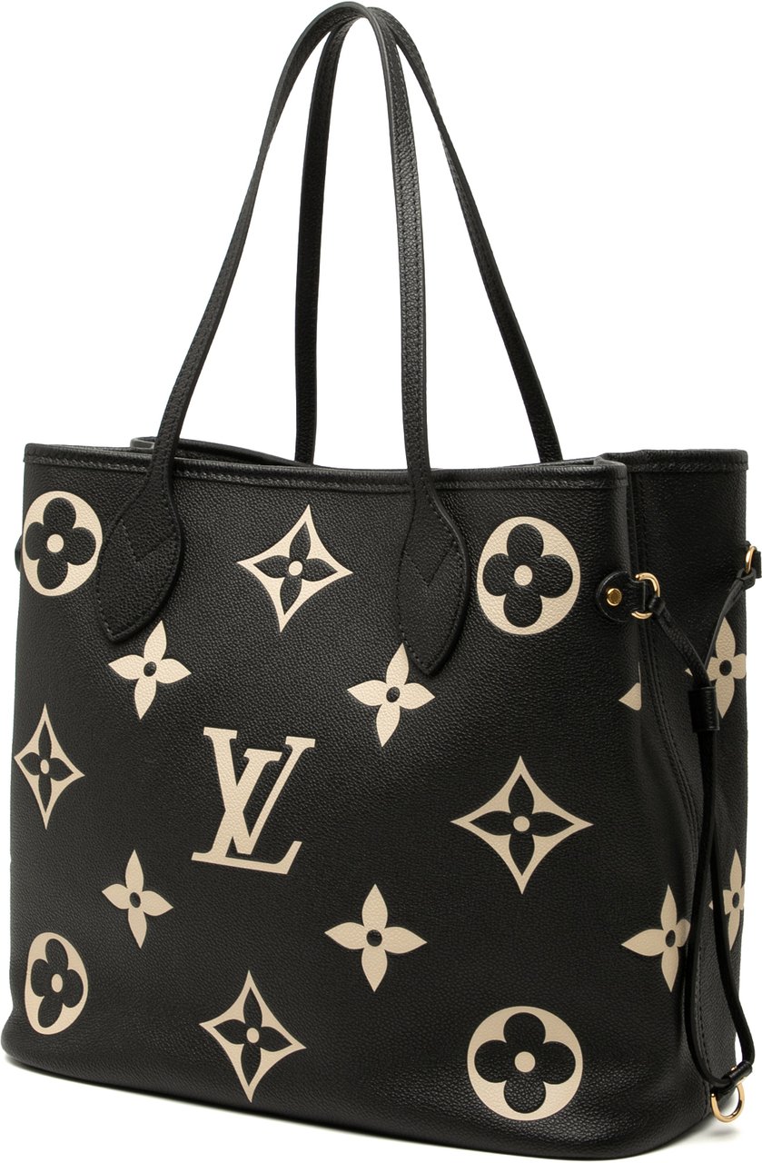 Louis Vuitton Bicolor Monogram Giant Empreinte Neverfull MM Zwart