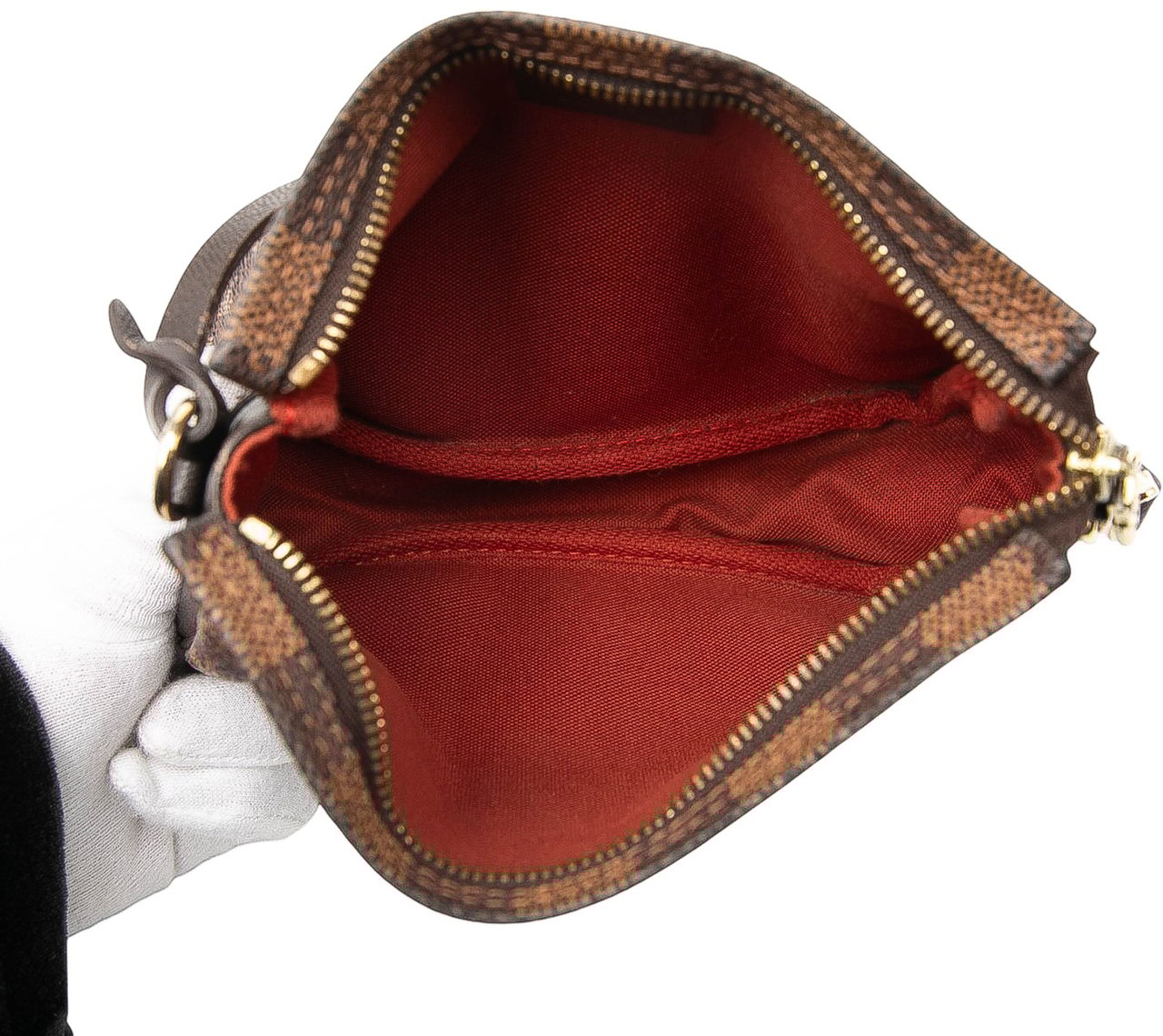 Louis Vuitton Damier Ebene Trousse Pochette Bruin