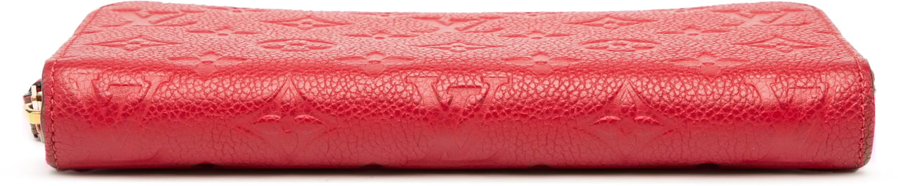 Louis Vuitton Monogram Empreinte Zippy Long Wallet Rood