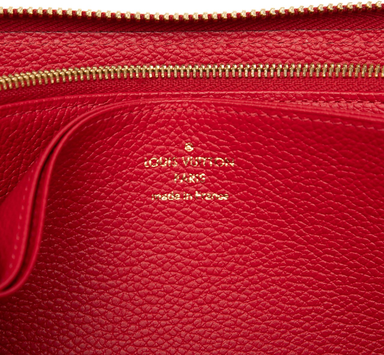 Louis Vuitton Monogram Empreinte Zippy Long Wallet Rood