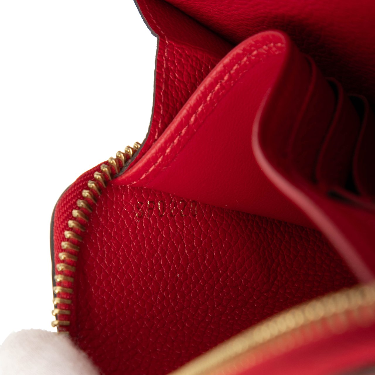 Louis Vuitton Monogram Empreinte Zippy Long Wallet Rood