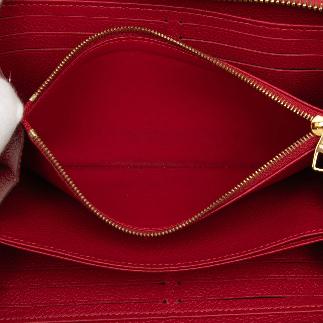 Louis Vuitton Monogram Empreinte Zippy Long Wallet Rood