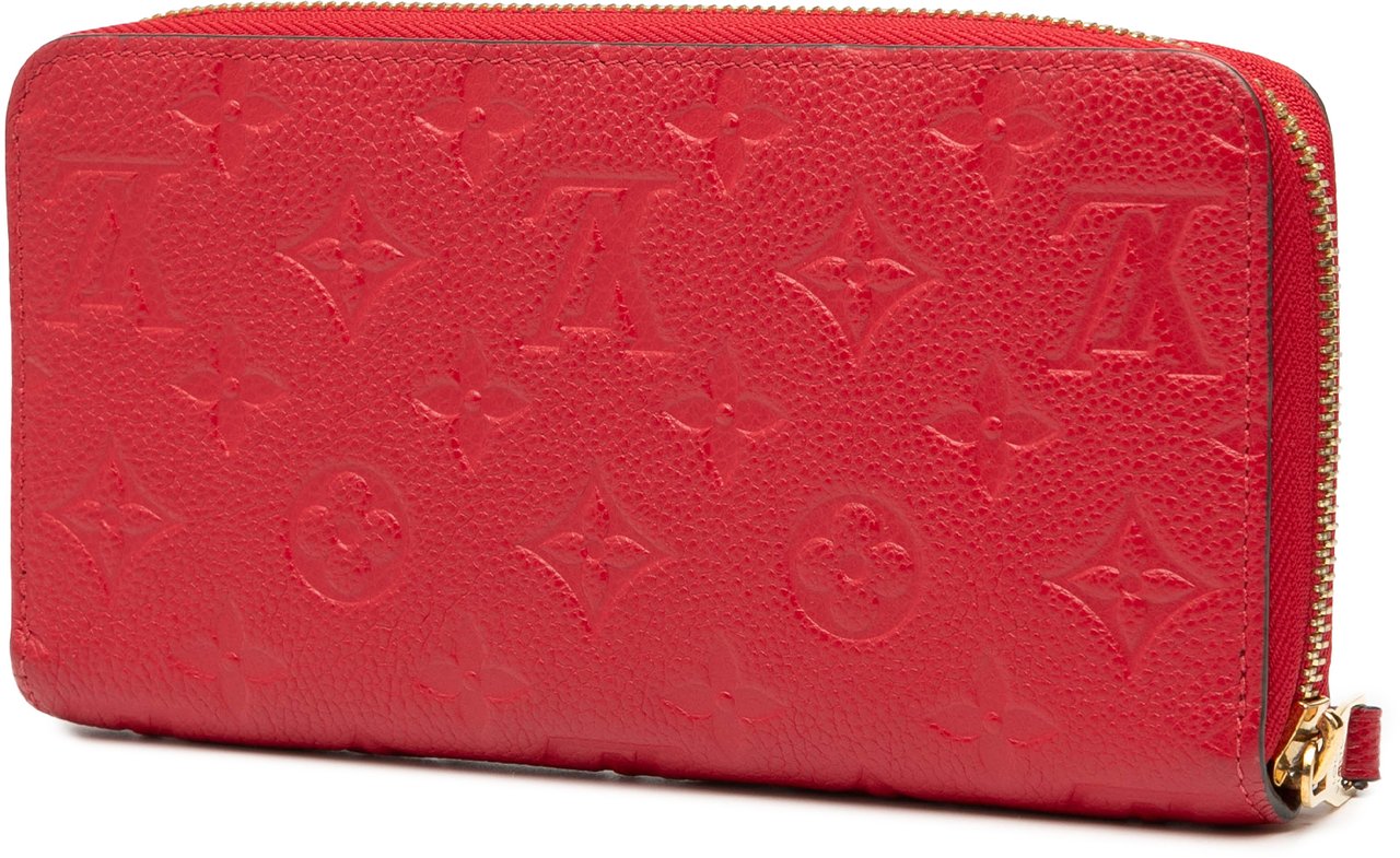 Louis Vuitton Monogram Empreinte Zippy Long Wallet Rood
